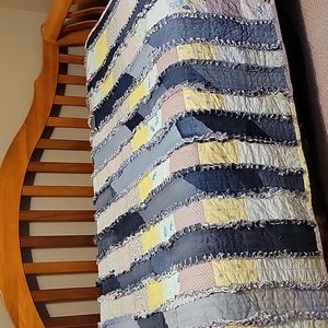 New Twin Rag Quilt hand crafted with Recycled Jeans - Molly Made It
